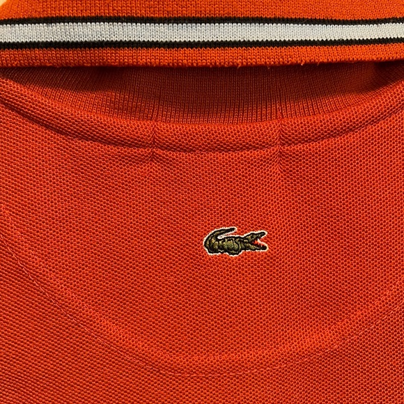 Vintage Lacoste Two Button Polo Burnt Orange - Picture 4 of 10